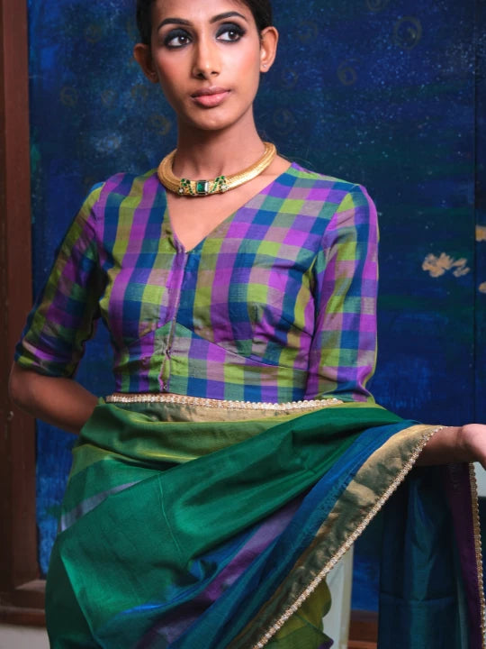 Leela check blouse