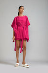 fringed kaftan set - Pink