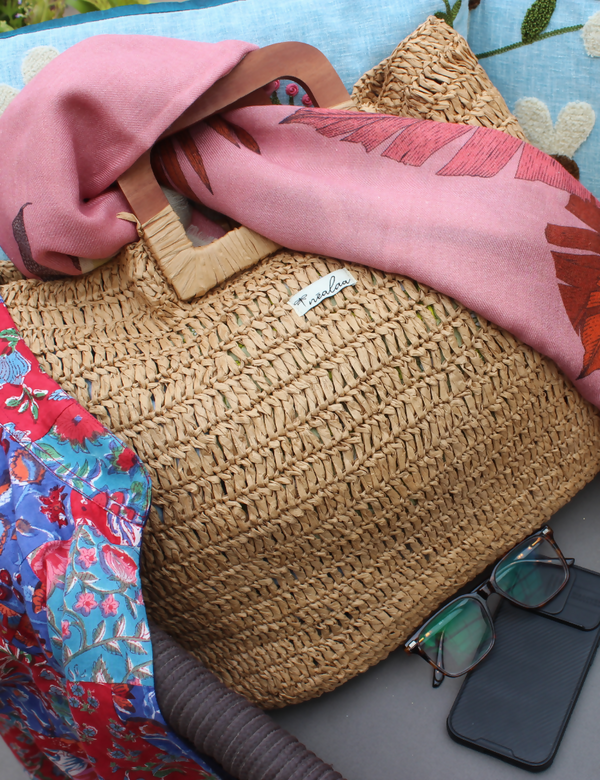 Raffia Natural Tote