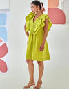 Lemon Short Ruffled Dress