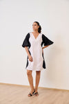 White & Black Short Party Dress