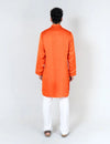 Orange Braid Kurta Set