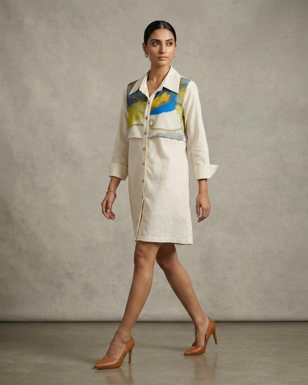 Horizon off white Flap Dress
