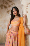 Kesariya Heer Lehenga Set With Dupatta