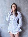 Logus Striped Linen Blazer Dress