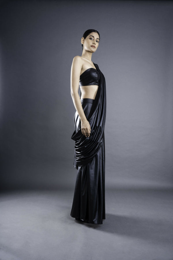 Leatherite Saree