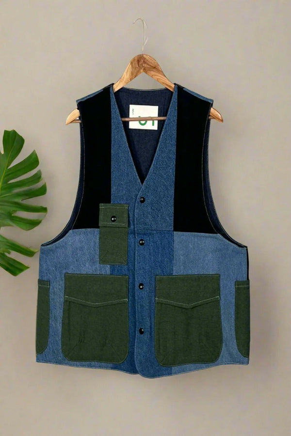 Un Denim - Upcycled Denim Gilet Jacket | G152