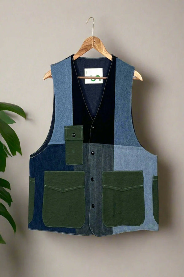 Un Denim - Upcycled Denim Gilet Jacket | G155