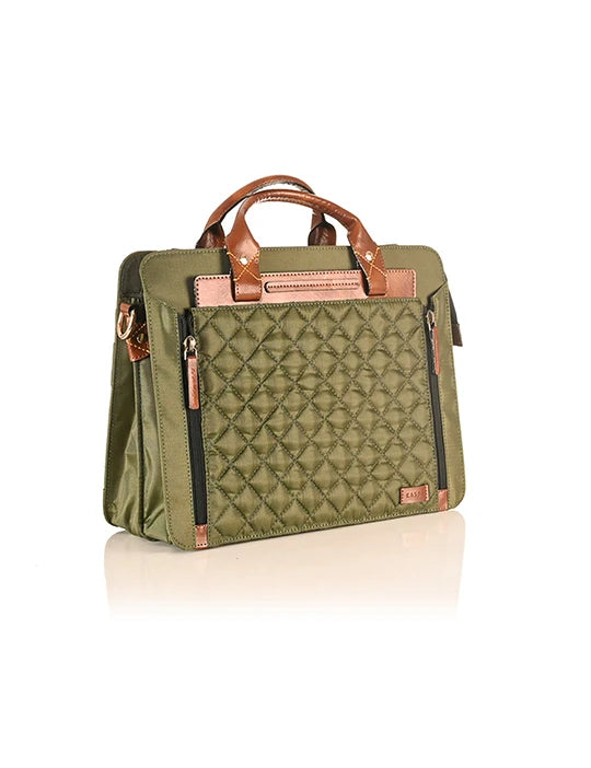 Ecru Criss Cross Laptop Bag 13