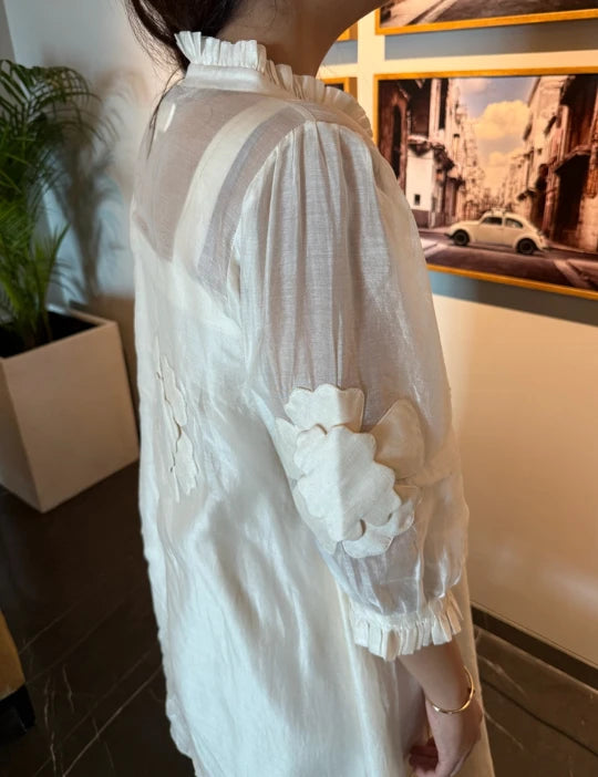 Cosmo Ruffle Shirt Dress