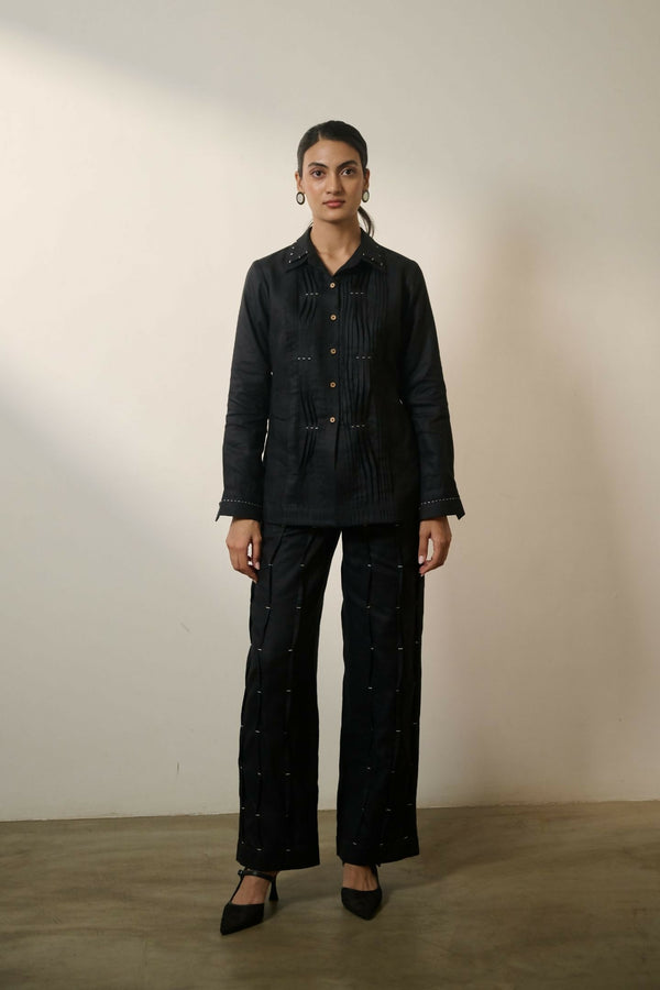 Ebony Pintucks Shirt