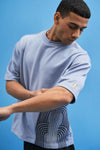Steel Blue Chrysler Hand-Embroidered T-Shirt