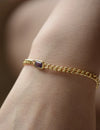Amethyst Bracelet Italian Chain