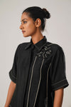 MJ Pleated Dress (Black)