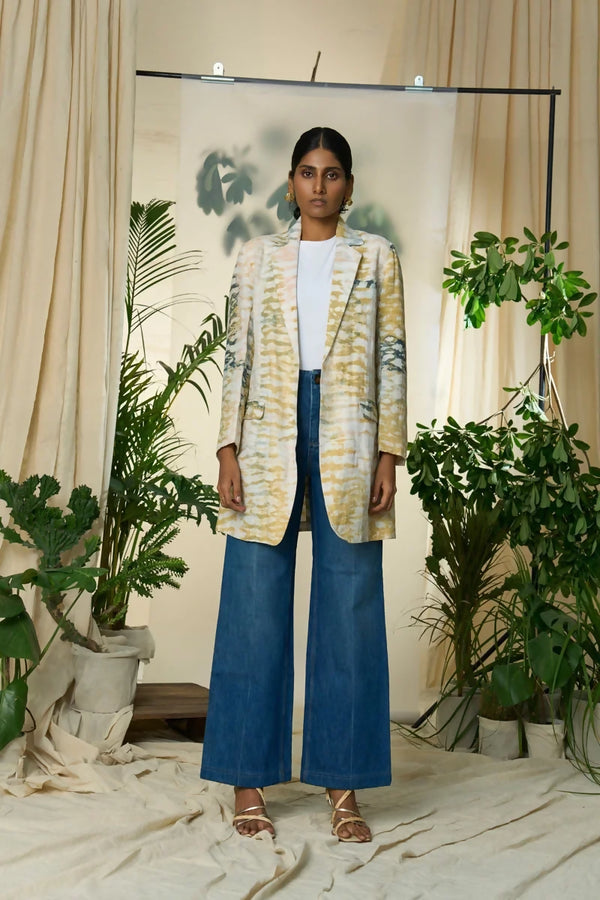 Liquid Sunshine Notch Collar Blazer