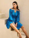 Cobalt Blue Short Cold Shoulder Dress