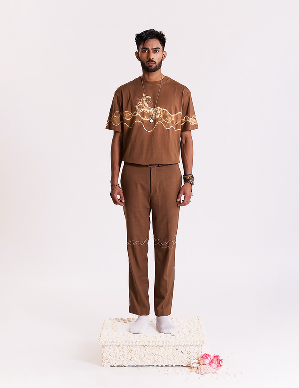 Airavat Shibori T-shirt - Brown