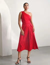 Red One Shoulder Dress