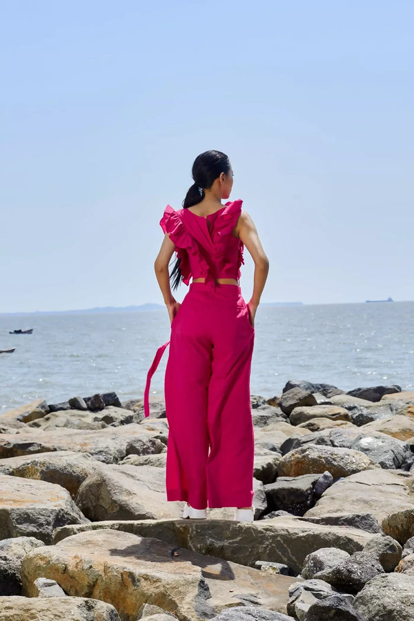 Pink High Waist Trouser