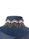 Crystal Fringe gold Choker