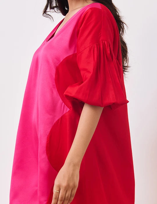Red & Pink Short Party Dress