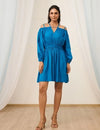 Cobalt Blue Short Cold Shoulder Dress