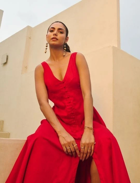 Red Midi Dress