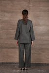 Flora Blazer - Earthy Grey