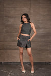 Tailored Skorts - Earthy Grey