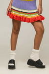 HANDKNITTED RUFFLE MINI DRESS