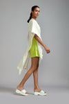 fringed kaftan set - Off white