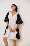 White & Black Short Party Dress