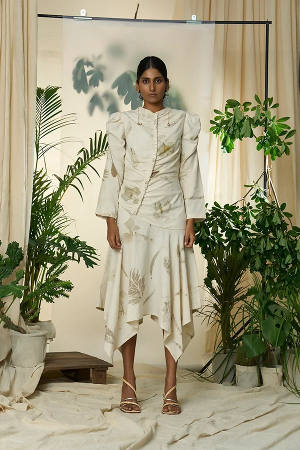 Live Leafy Pleated Dress