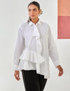 White Asymmetric Shirt