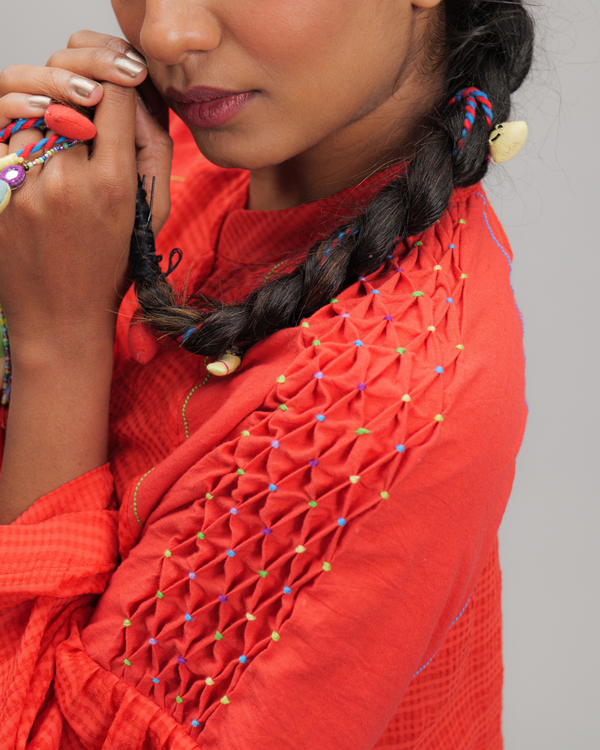 Rosamunda Coral Ombré Stripe Tunic