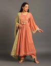 Rust Haseena Kurta Set