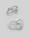 Soft Knot Earrings - Silver