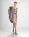 Grey Embroidered Dress