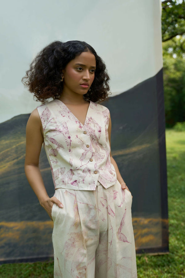 Pink Foliage 3-Piece Set (With Vest)
