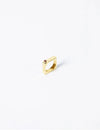 Edge Ring with Gem Gold