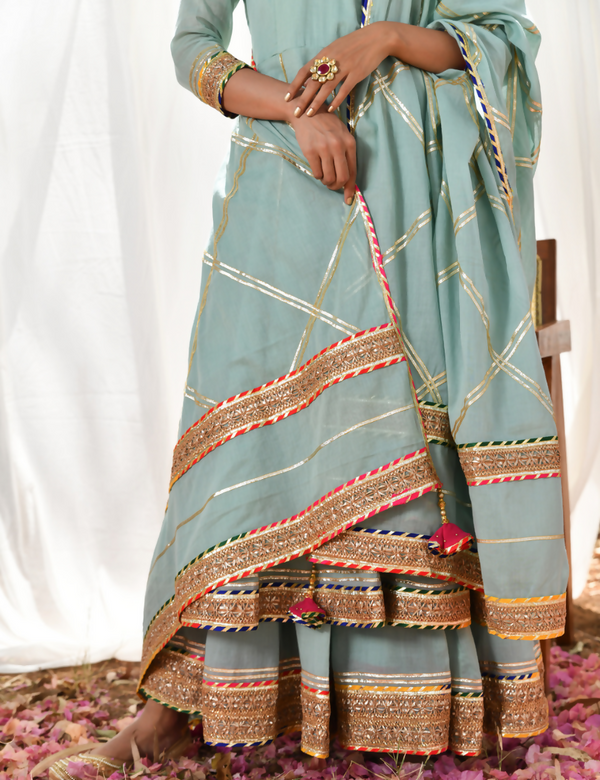 Mint Atrangi Anarkali Set