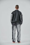 B/W Pleated Bomber Jacket And Pants