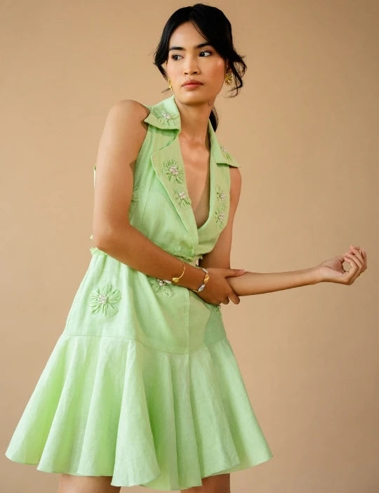 Green Short Dress