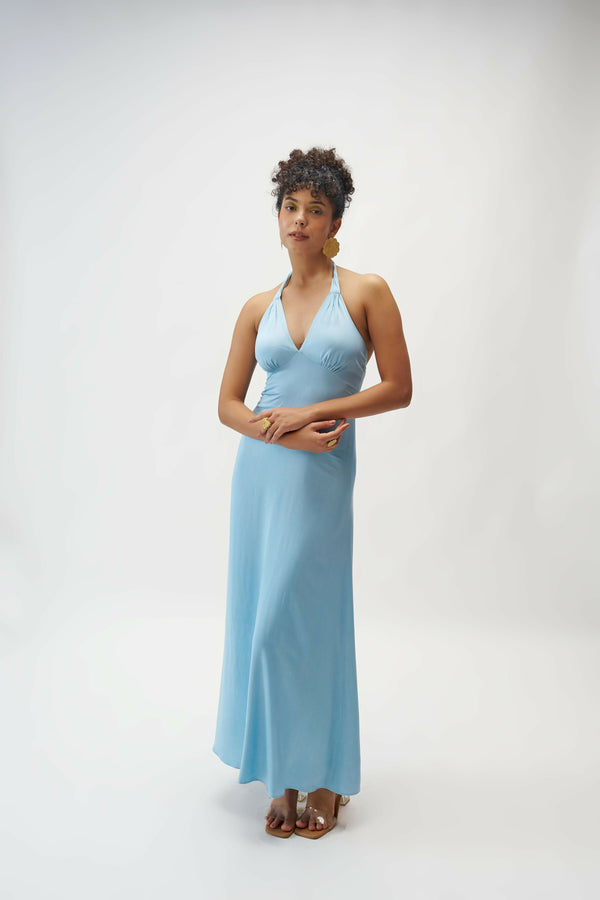 Powder Blue dress with cover up