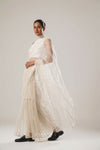 MJ WHITE DORI SAREE