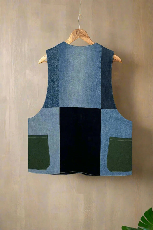 Un Denim - Upcycled Denim Gilet Jacket | G150