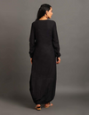 Black Boho Balloon Dress