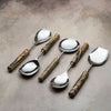 Matte Gold Serving Spoons Set