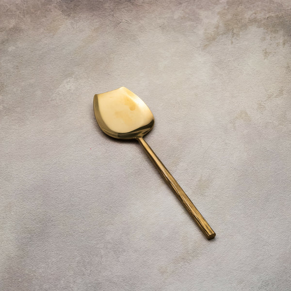 Matte Gold Serving Spoons Set