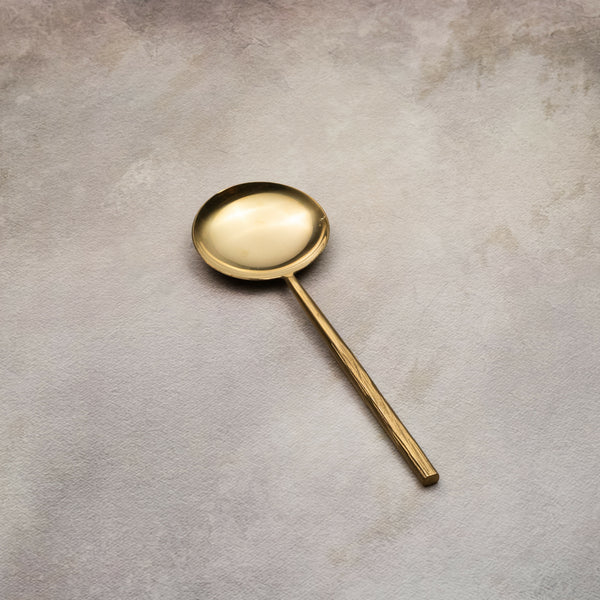 Matte Gold Serving Spoons Set